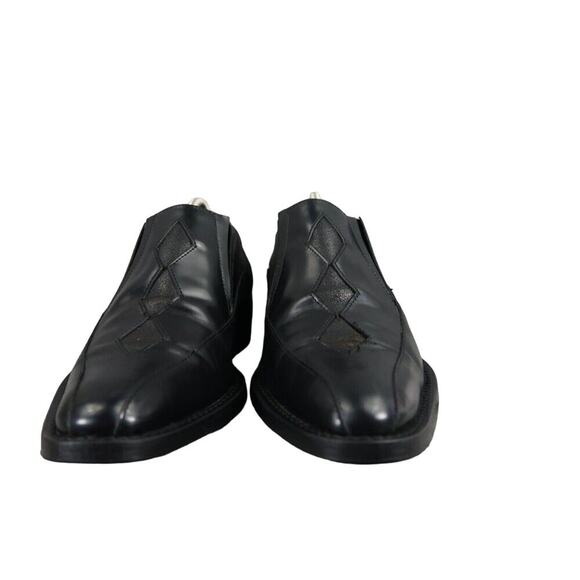 John Fluevog Shoes Mens 7.5 Loafer Slip On Black Leather Diamond Classic Vintage main image 15